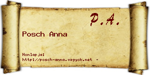Posch Anna névjegykártya